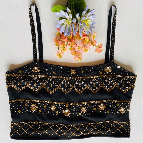 Urban Outfitters Tops - Urban Outfitters Beaded Gypsy Bustier Crop Top